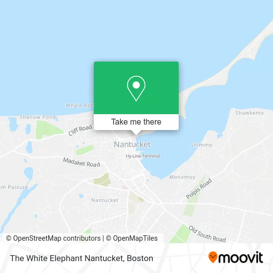 The White Elephant Nantucket map