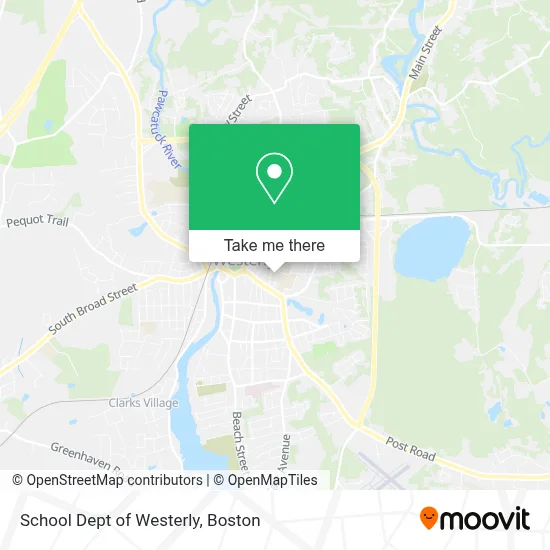School Dept of Westerly map