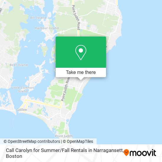 Call Carolyn for Summer / Fall Rentals in Narragansett map