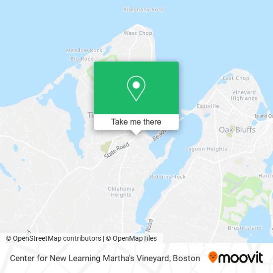 Center for New Learning Martha's Vineyard map