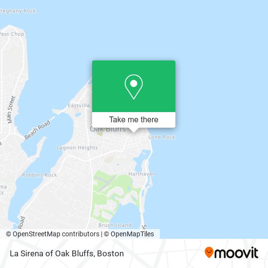 La Sirena of Oak Bluffs map