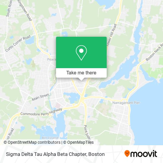 Sigma Delta Tau Alpha Beta Chapter map