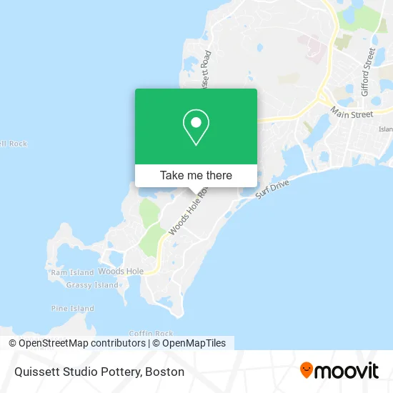 Quissett Studio Pottery map