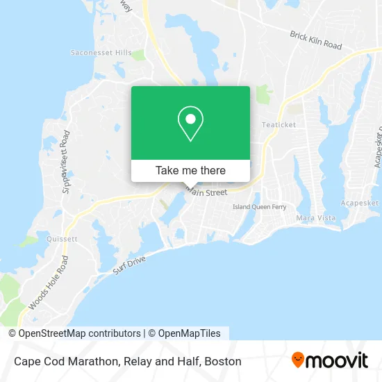 Cape Cod Marathon, Relay and Half map