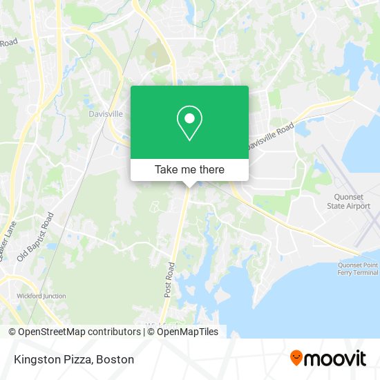 Kingston Pizza map