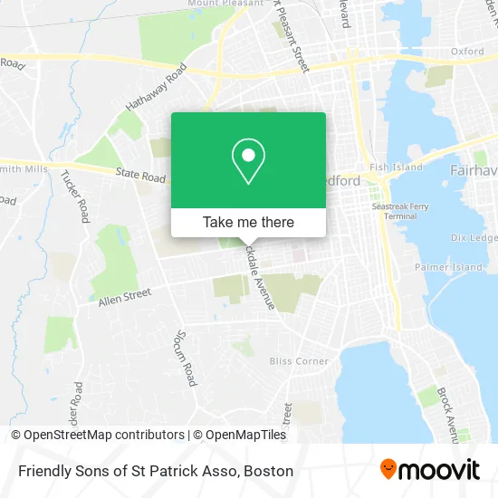 Friendly Sons of St Patrick Asso map