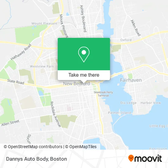 Dannys Auto Body map