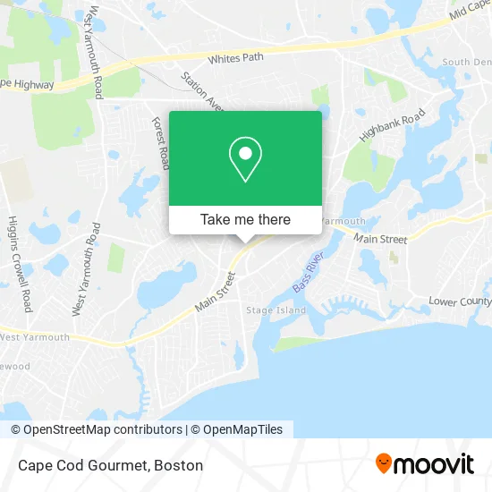 Cape Cod Gourmet map