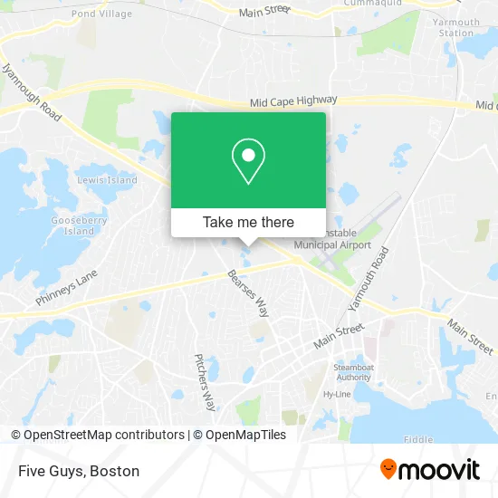 Mapa de Five Guys