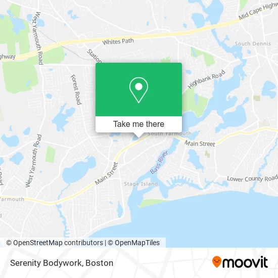 Serenity Bodywork map