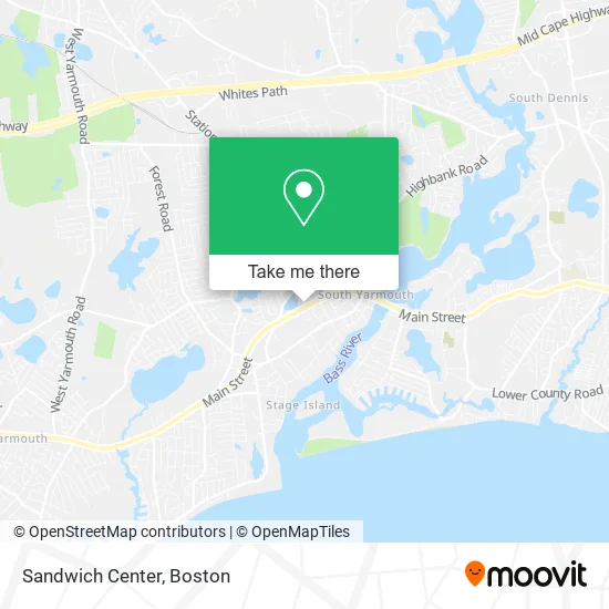 Sandwich Center map