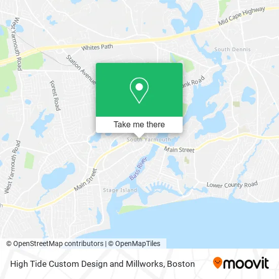 Mapa de High Tide Custom Design and Millworks
