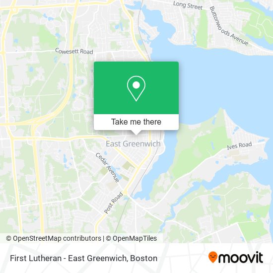 First Lutheran - East Greenwich map