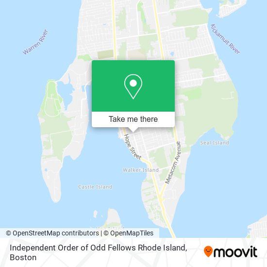 Independent Order of Odd Fellows Rhode Island map