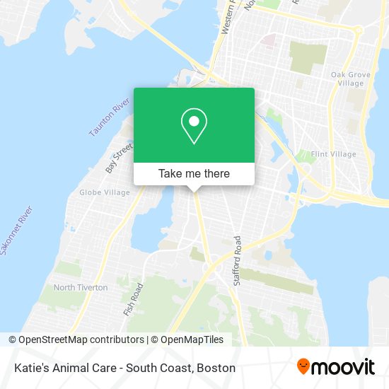 Katie's Animal Care - South Coast map