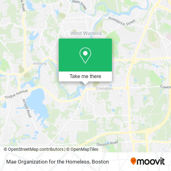 Mae Organization for the Homeless map
