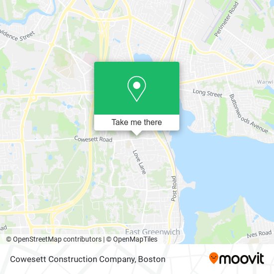 Cowesett Construction Company map