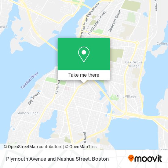 Plymouth Avenue and Nashua Street map