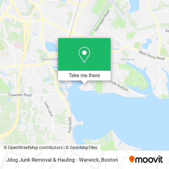 Mapa de Jdog Junk Removal & Hauling - Warwick