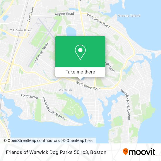 Mapa de Friends of Warwick Dog Parks 501c3