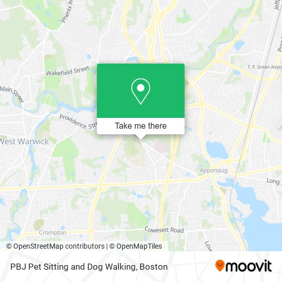 PBJ Pet Sitting and Dog Walking map