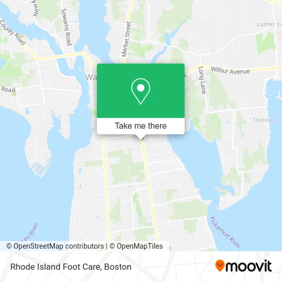 Rhode Island Foot Care map
