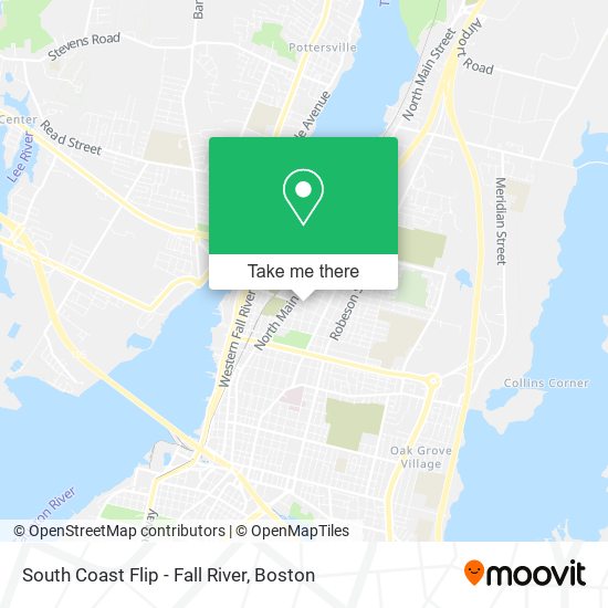 South Coast Flip - Fall River map