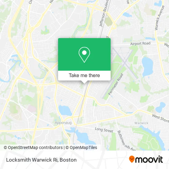 Mapa de Locksmith Warwick Ri
