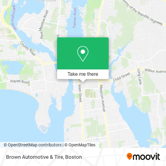 Brown Automotive & Tire map
