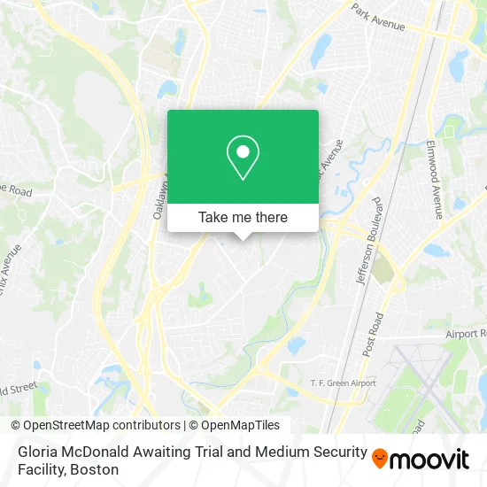 Gloria McDonald Awaiting Trial and Medium Security Facility map