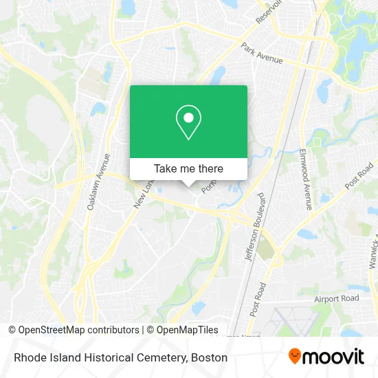 Rhode Island Historical Cemetery map