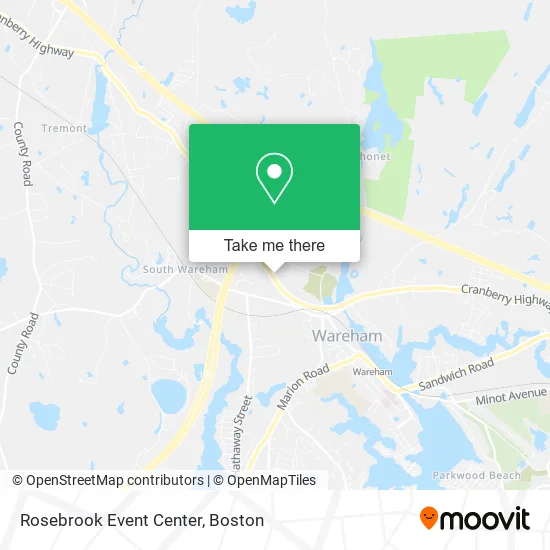 Rosebrook Event Center map