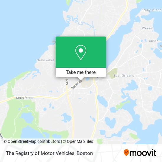 The Registry of Motor Vehicles map