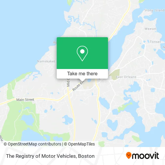 The Registry of Motor Vehicles map