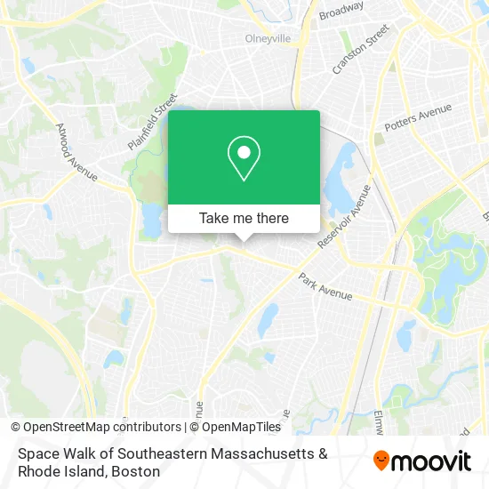 Mapa de Space Walk of Southeastern Massachusetts & Rhode Island