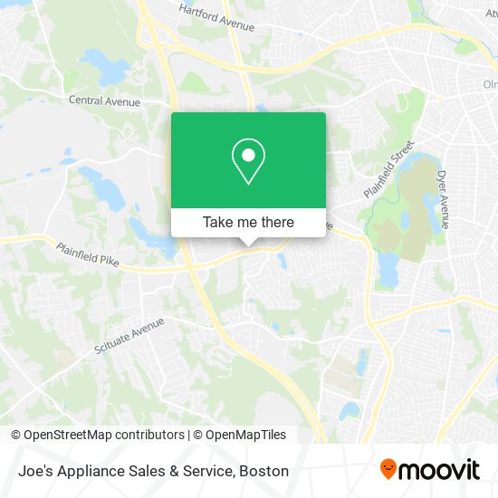 Mapa de Joe's Appliance Sales & Service