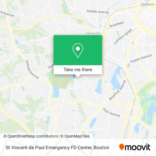 Mapa de St Vincent de Paul Emergency FD Center