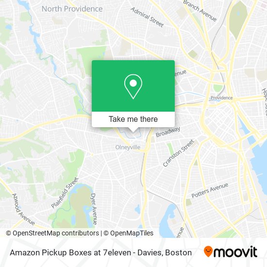 Amazon Pickup Boxes at 7eleven - Davies map