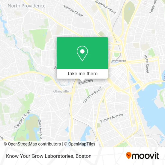 Know Your Grow Laboratories map