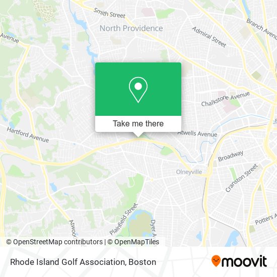 Rhode Island Golf Association map