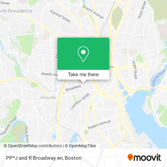 PP*J and R Broadway en map