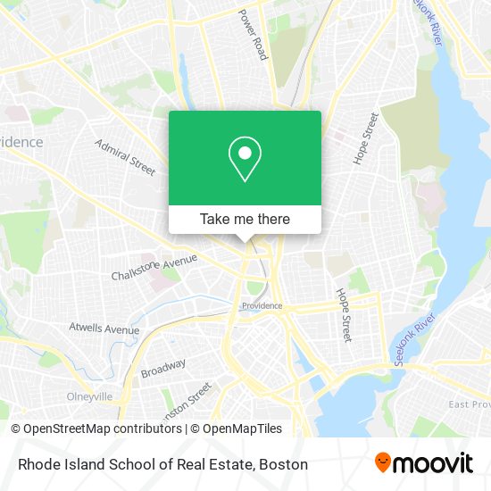 Mapa de Rhode Island School of Real Estate