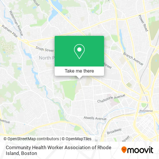 Community Health Worker Association of Rhode Island map