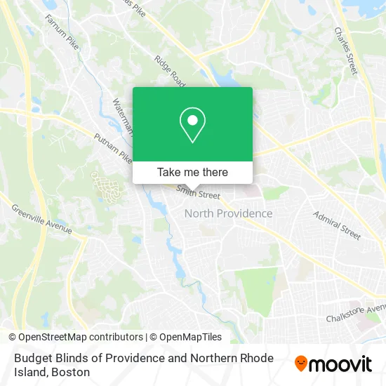 Budget Blinds of Providence and Northern Rhode Island map