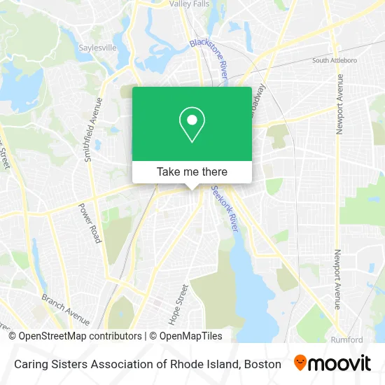 Caring Sisters Association of Rhode Island map
