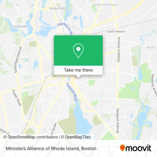 Ministers Alliance of Rhode Island map
