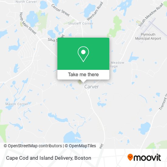 Cape Cod and Island Delivery map