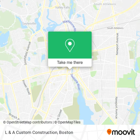 L & A Custom Construction map