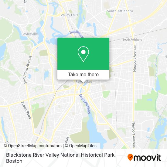 Mapa de Blackstone River Valley National Historical Park