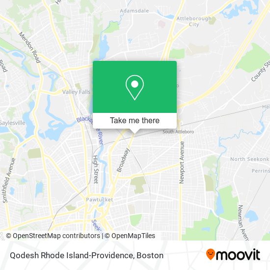 Qodesh Rhode Island-Providence map